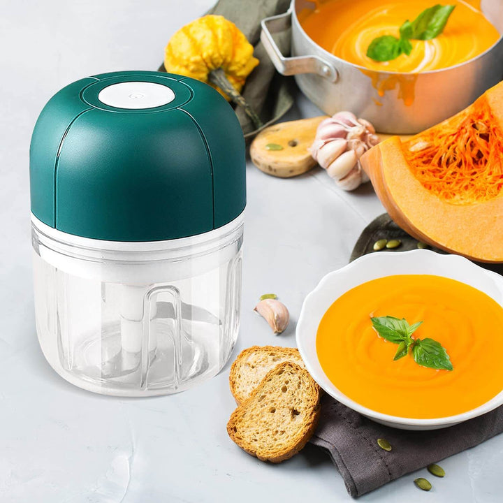 Lisslune | ChopEase Electric Garlic Press – USB Rechargeable – Compact & Powerful – 250ml