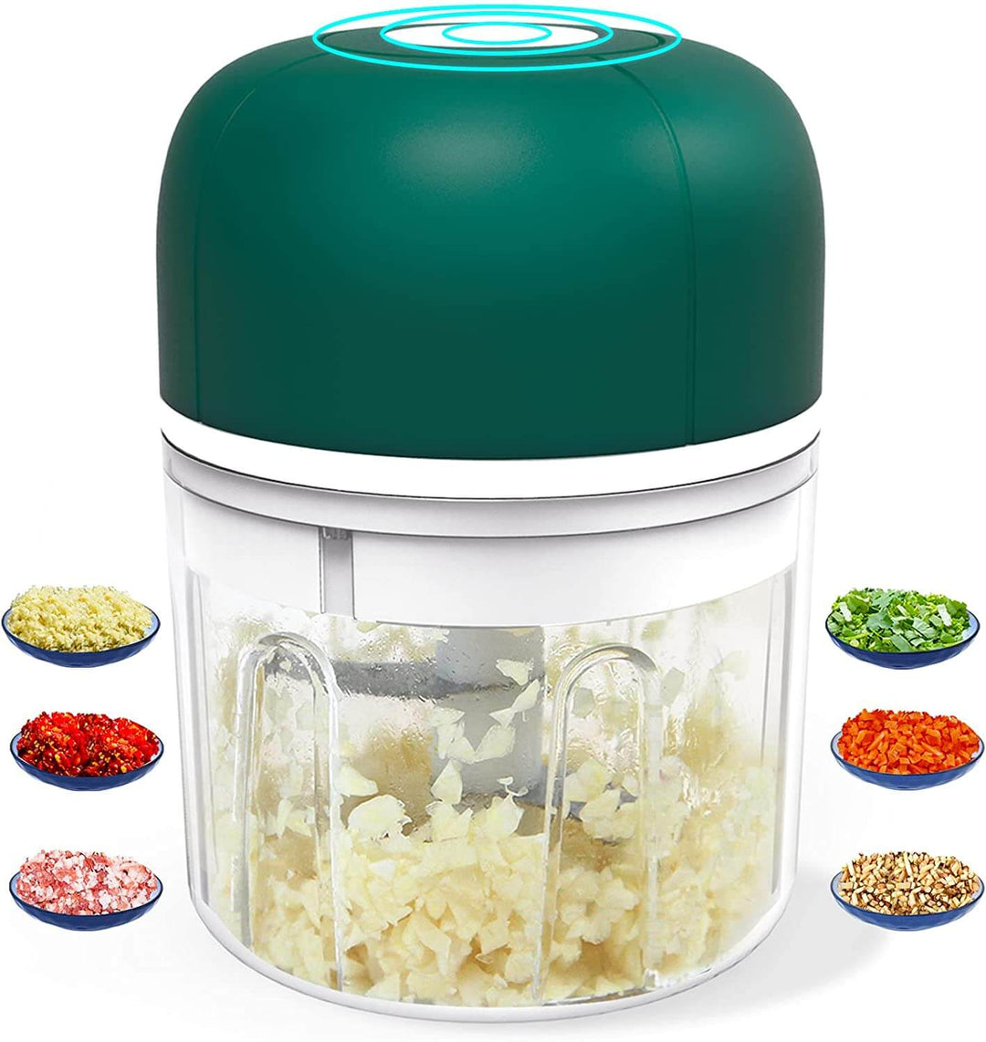 Lisslune | ChopEase Electric Garlic Press – USB Rechargeable – Compact & Powerful – 250ml
