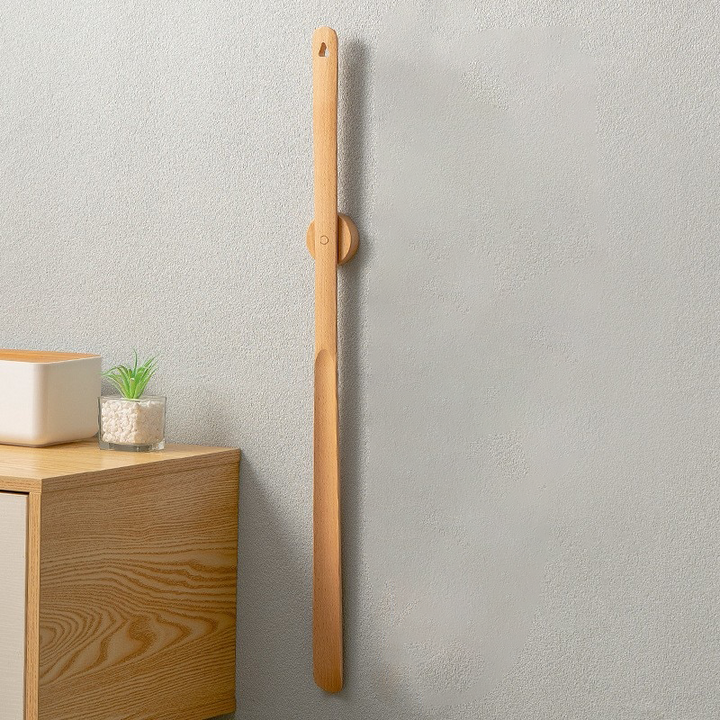 Lisslune | Wood long handle magnetic shoehorn