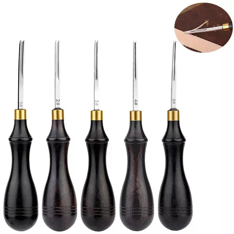 Lisslune | Precision Edge Beveling Tool Set for Leather Craft - Ergonomic Design for Perfect Finish