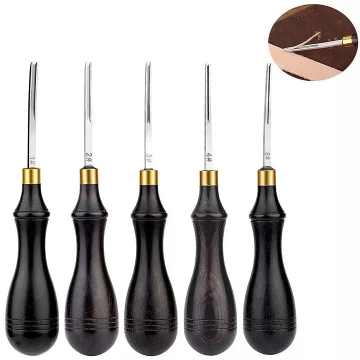 Lisslune | Precision Edge Beveling Tool Set for Leather Craft - Ergonomic Design for Perfect Finish