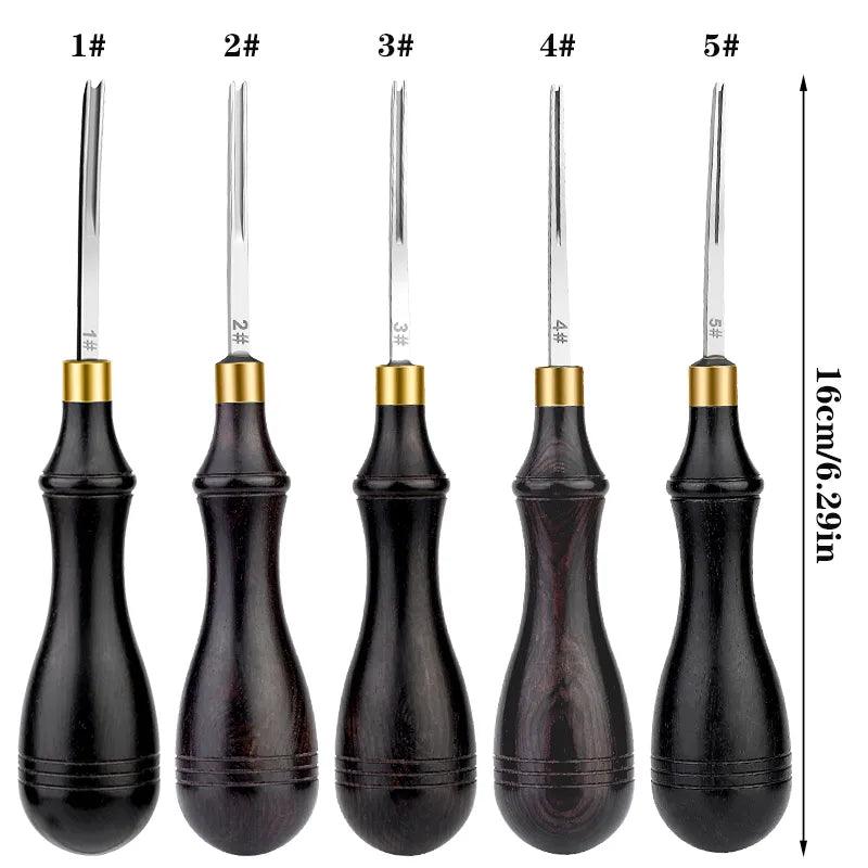 Lisslune | Precision Edge Beveling Tool Set for Leather Craft - Ergonomic Design for Perfect Finish