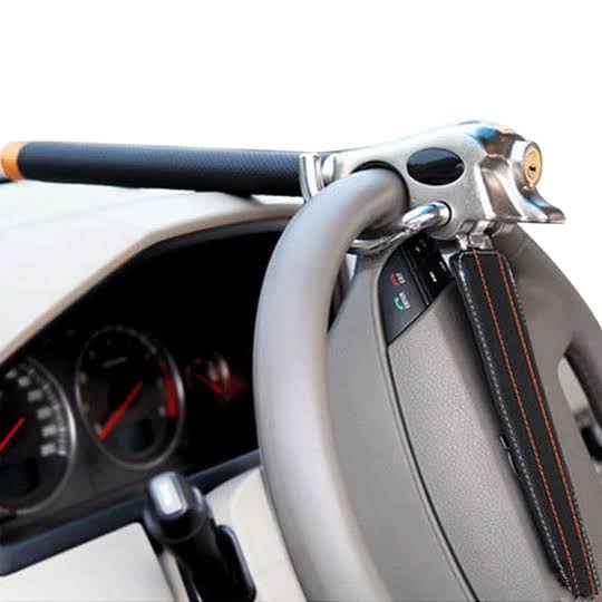 Lisslune | Adjustable Steering Wheel Lock with Triple Locking – Strong Theft Prevention