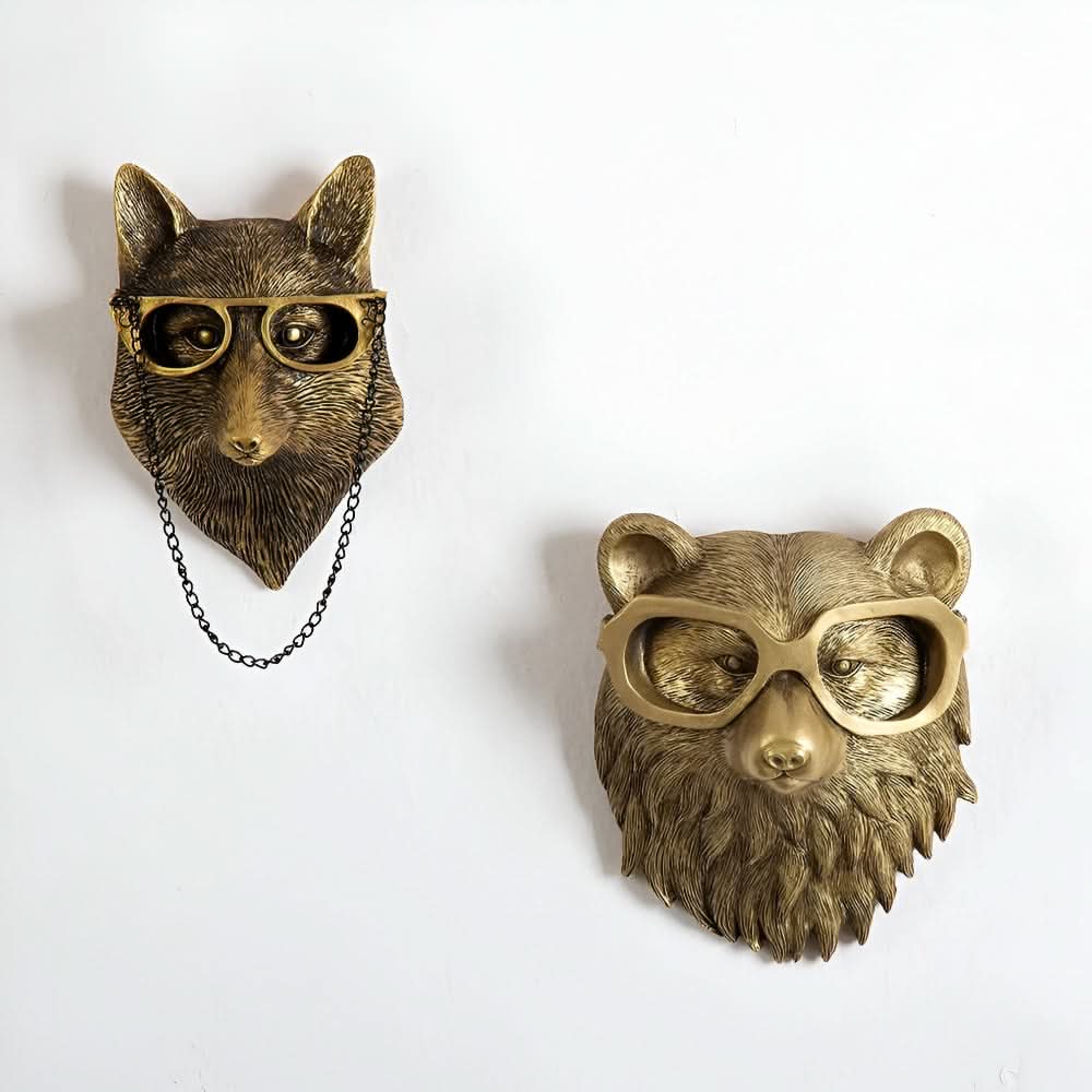 Lisslune | Handcrafted Resin Animal Wall Hook Sculptures