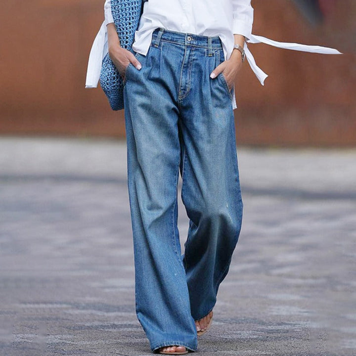 Lisslune | Comfortable wide-cut women's jeans