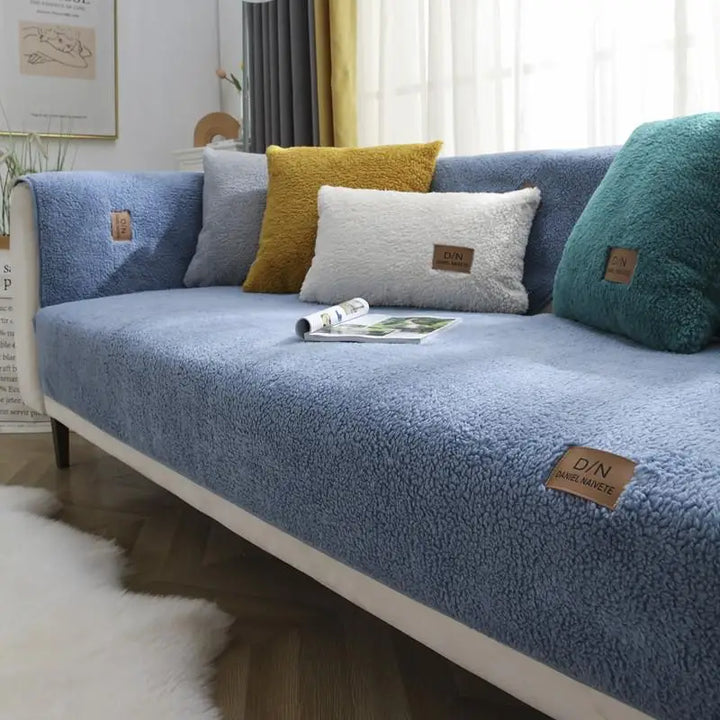 Lisslune | Waterproof Thick Fuzzy Sherpa Fleece Non-slip Sofa Cover
