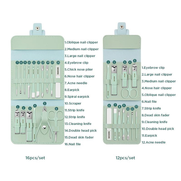 Lisslune | Nail clipper portable set (12/16 pieces)