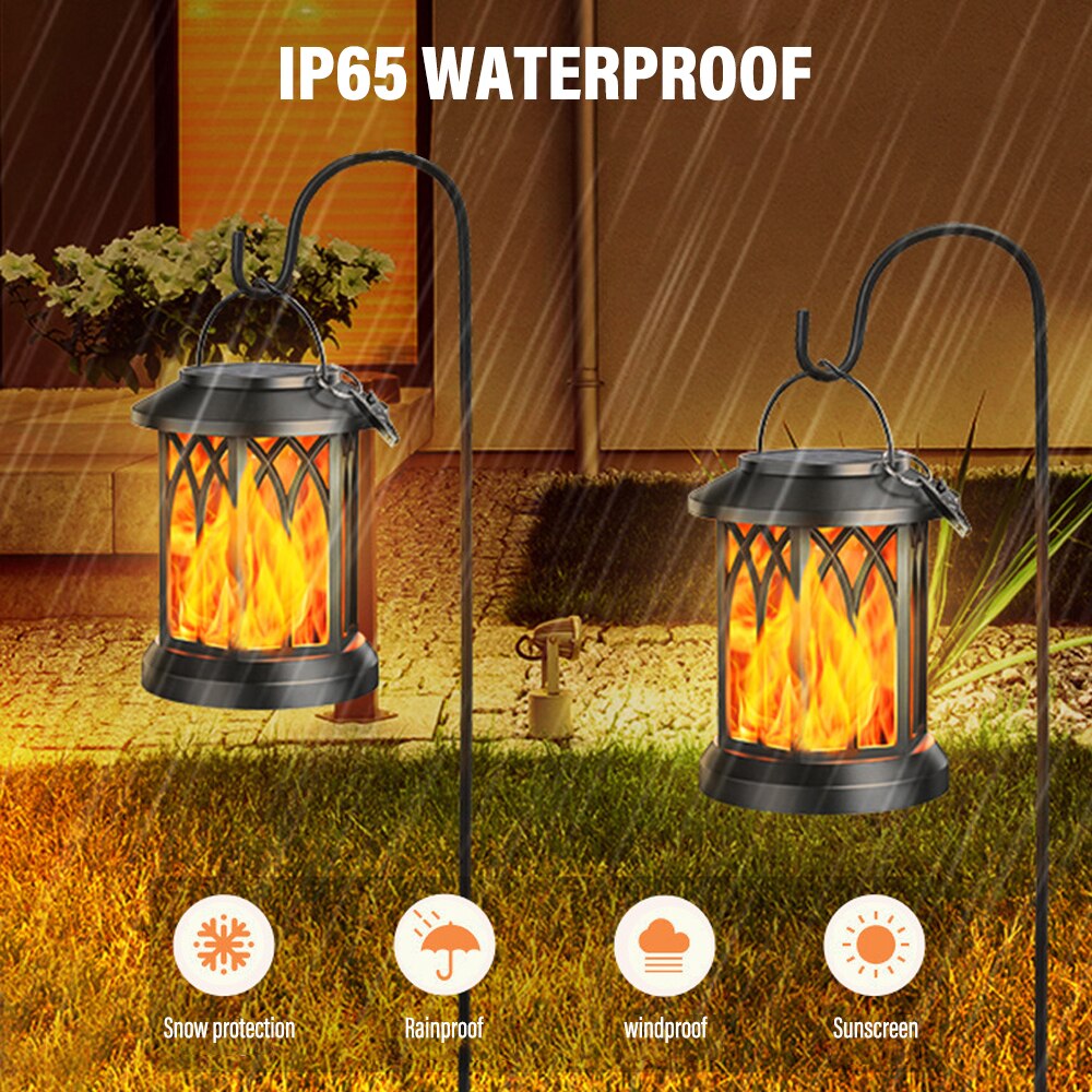 Lisslune | FlameGlow™ - Hanging Solar Flame Lantern (2-Pack)