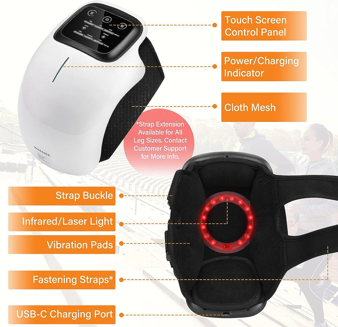 Lisslune | WarmFit Knee Massager with Infrared and Vibration – Wireless and Rechargeable