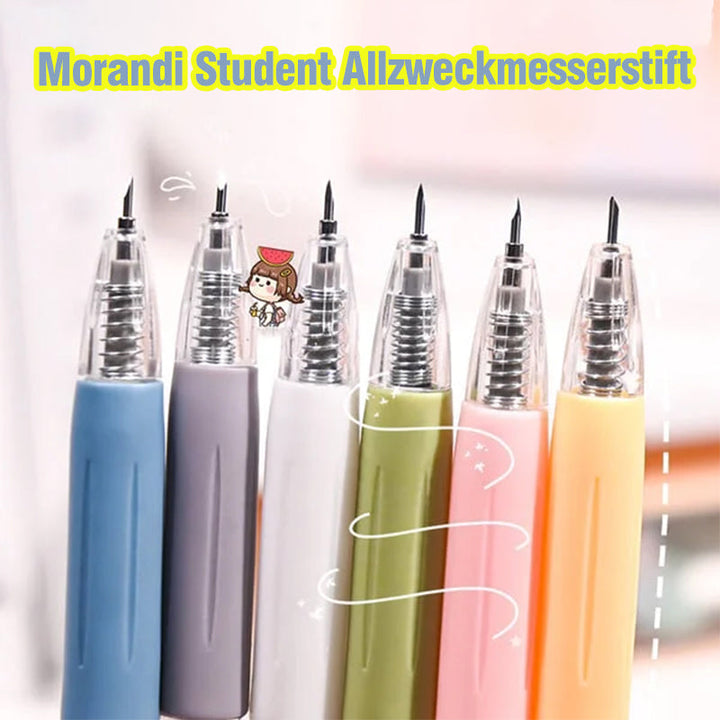 Lisslune | Morandi Cartoon Pattern Student Multipurpose Knife Pen