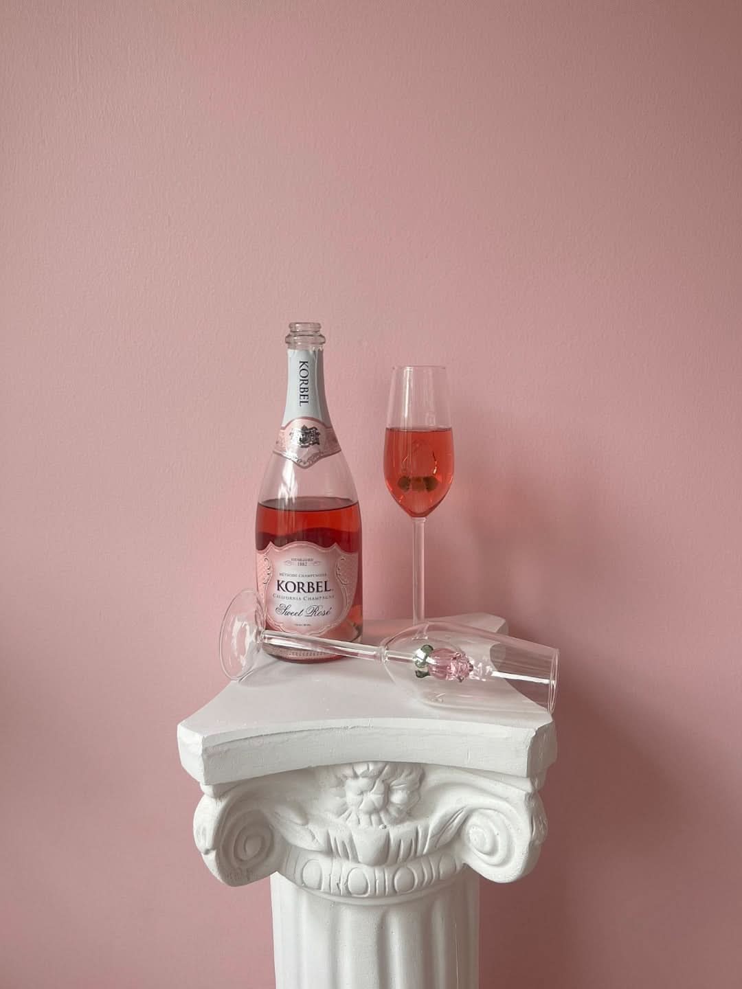 Lisslune | La Vie En Rose | Champagne Glass - Handmade