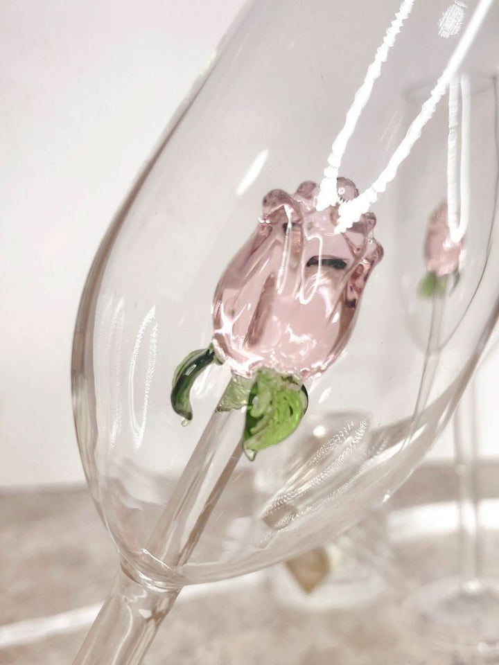 Lisslune | La Vie En Rose | Champagne Glass - Handmade
