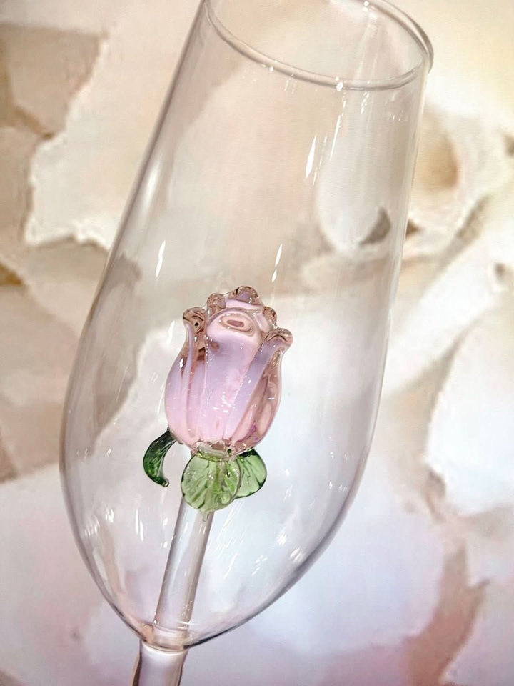Lisslune | La Vie En Rose | Champagne Glass - Handmade