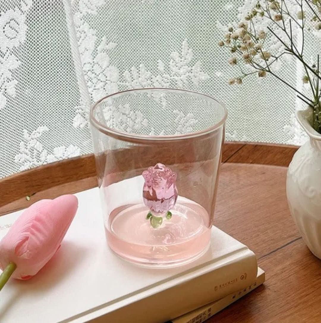 Lisslune | La Vie En Rose | Champagne Glass - Handmade