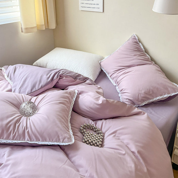 Rynx Pastel Lace Edge Bedding Set