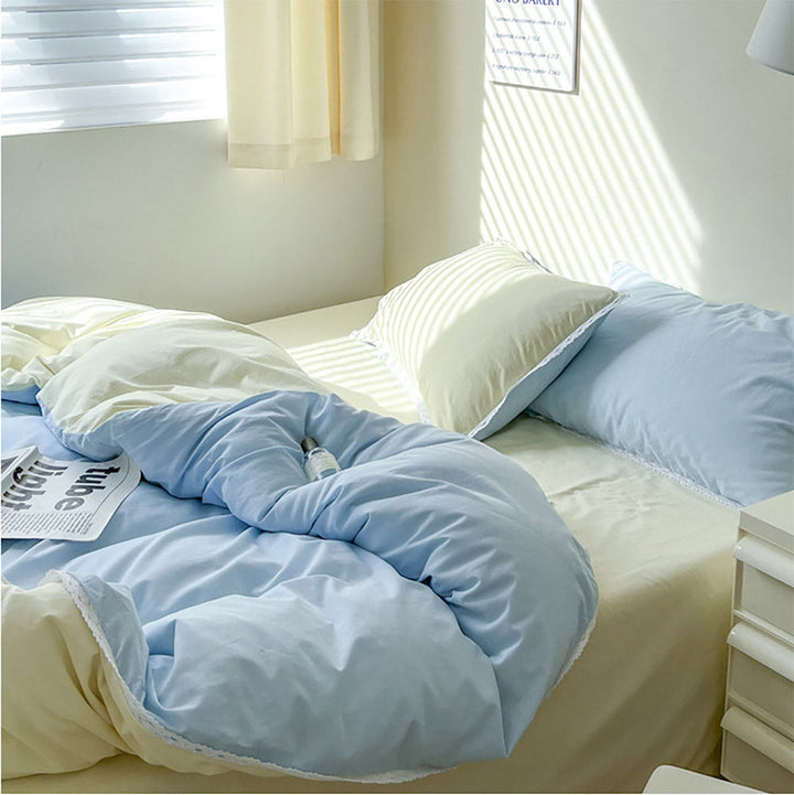 Rynx Pastel Lace Edge Bedding Set