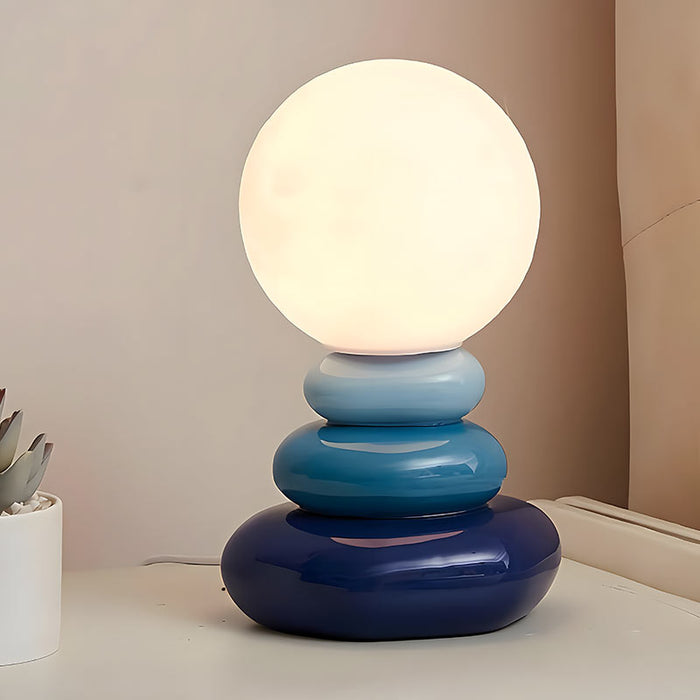 Lisslune | PebbleGlow - Unique stacked Pebble table lamp