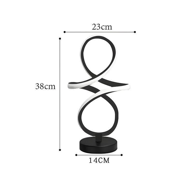 Lisslune | AbstractAccent - Modern LED Swirl Board Lamp
