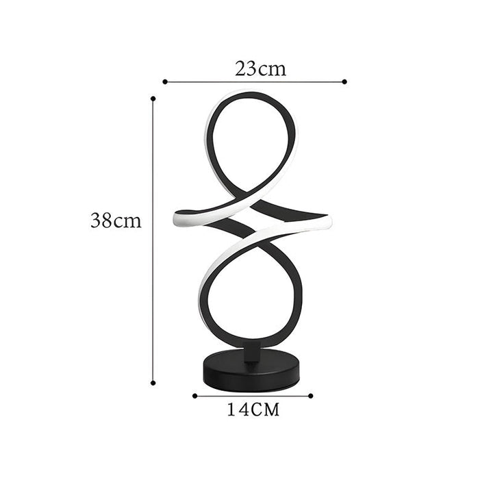 Lisslune | AbstractAccent - Modern LED Swirl Board Lamp