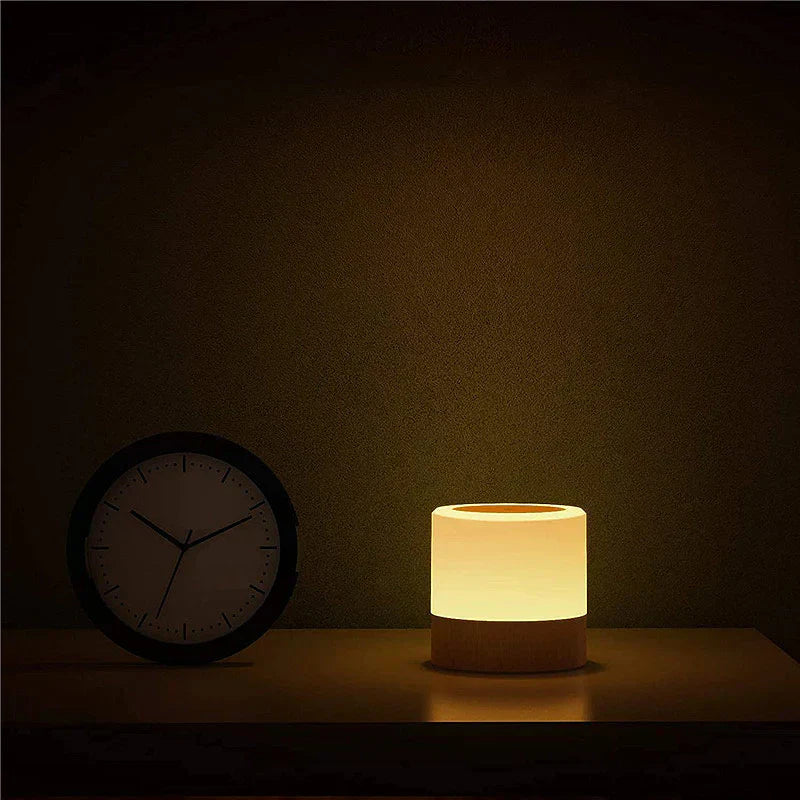 Lisslune | Glow Wood Nightstand Lamp – Natural Elegance with Adjustable Lighting