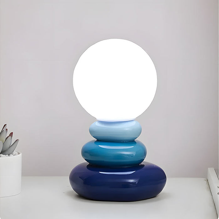 Lisslune | PebbleGlow - Unique stacked Pebble table lamp