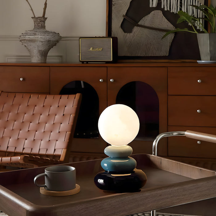 Lisslune | PebbleGlow - Unique stacked Pebble table lamp