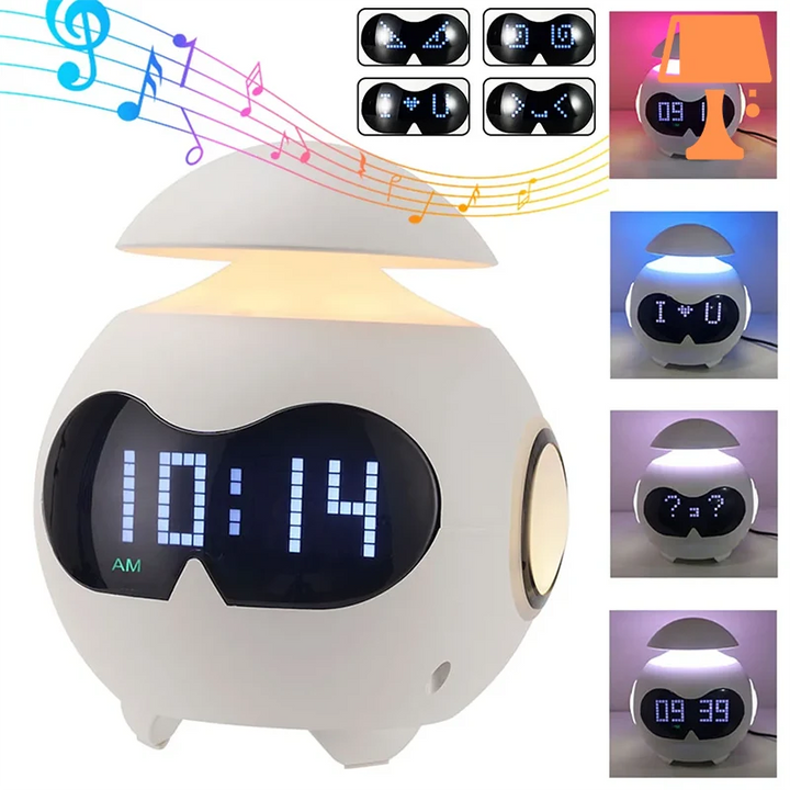 Lisslune | EchoGlow - Multifunctional Alarm Clock with Bluetooth Speaker and LED Display