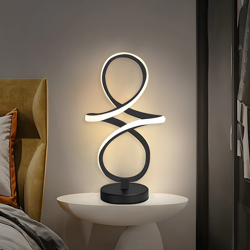 Lisslune | AbstractAccent - Modern LED Swirl Board Lamp