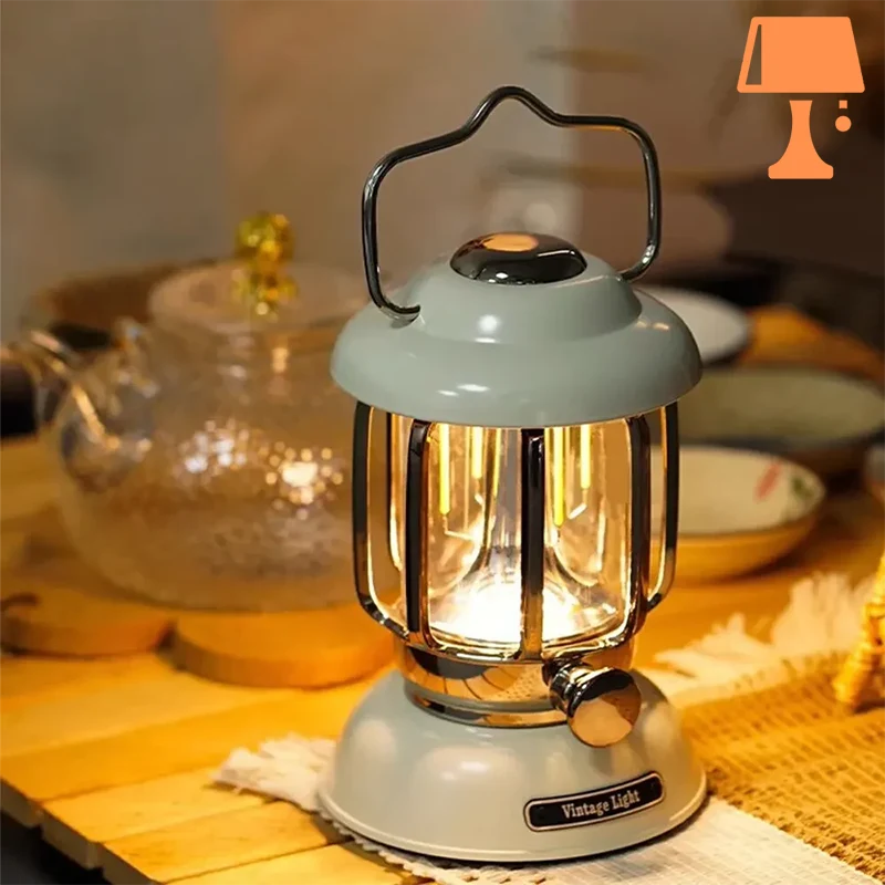 Lisslune | LumiHeritage - Vintage LED Lantern with Metal Grid