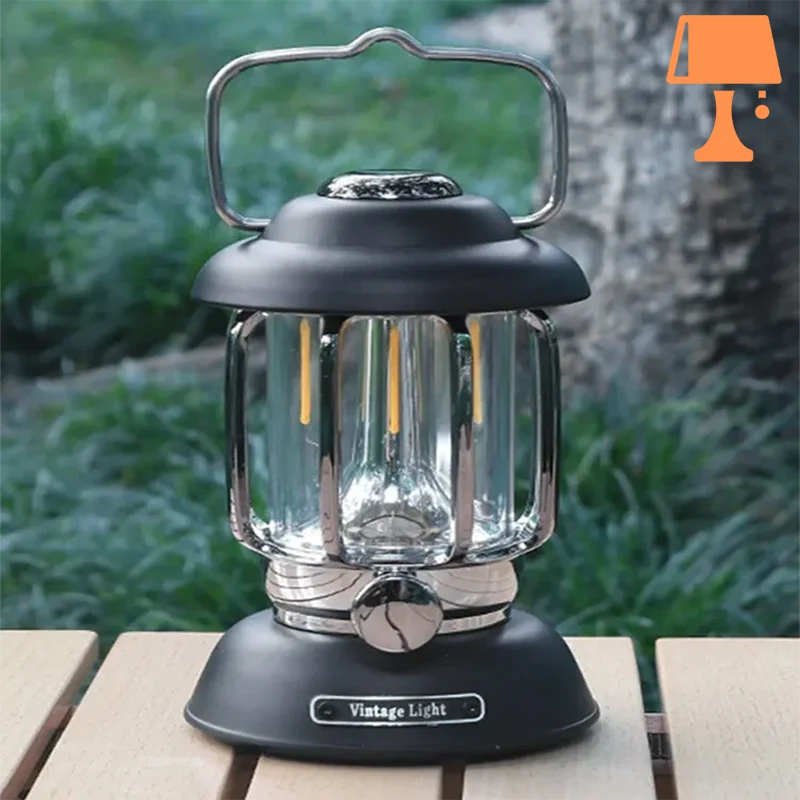 Lisslune | LumiHeritage - Vintage LED Lantern with Metal Grid