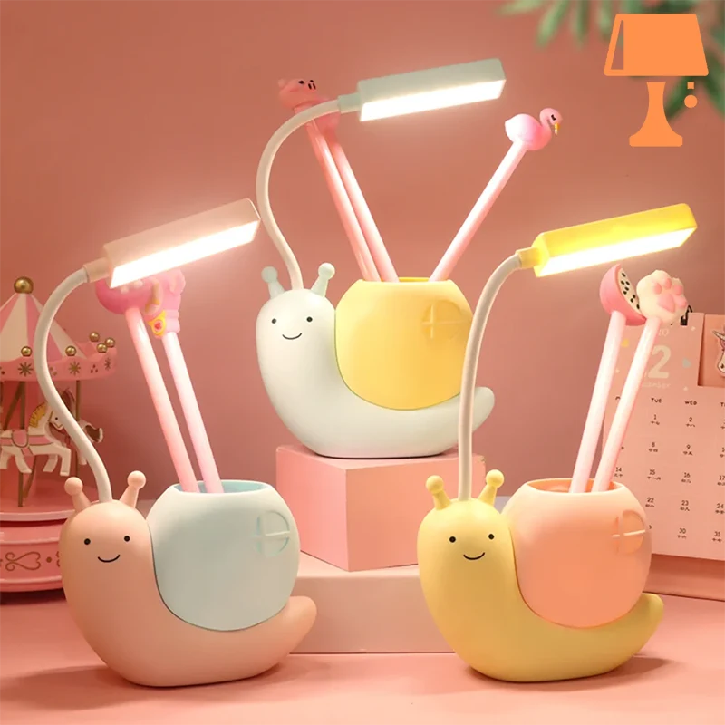 Lisslune | SnailGlow - Elegant desk lamp and pen holder in one