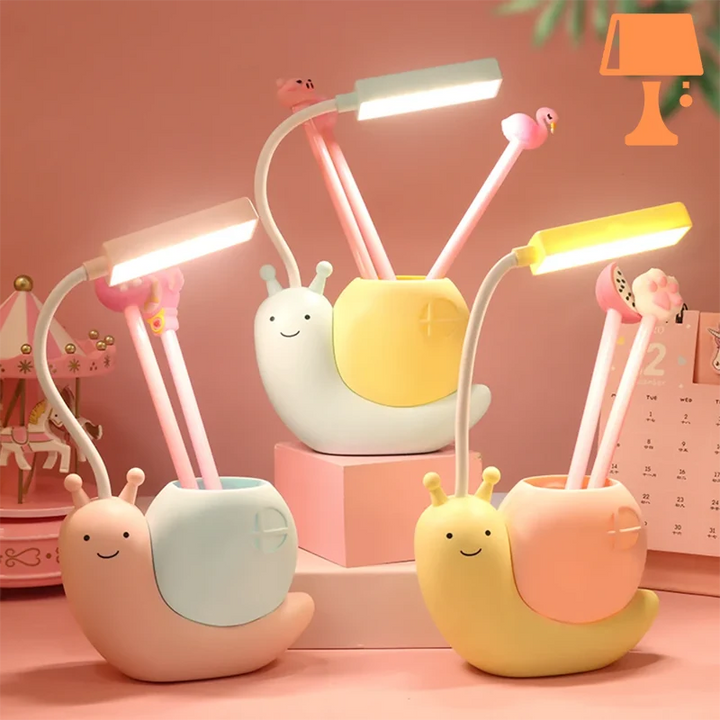 Lisslune | SnailGlow - Elegant desk lamp and pen holder in one
