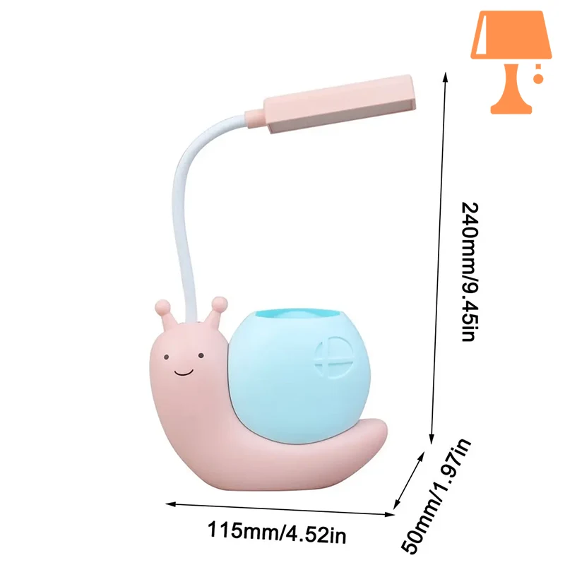 Lisslune | SnailGlow - Elegant desk lamp and pen holder in one