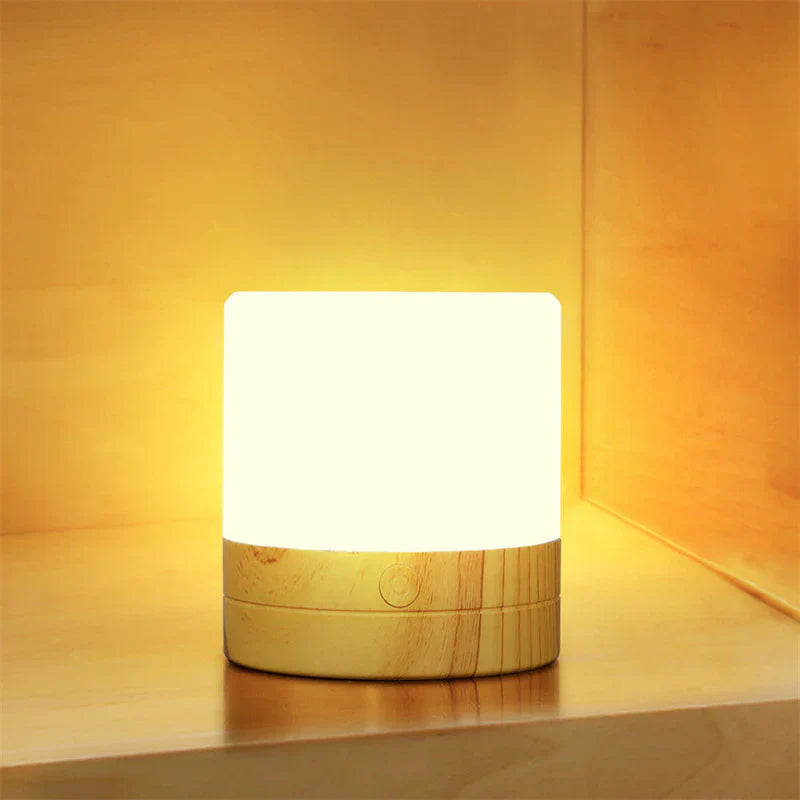 Lisslune | Glow Wood Nightstand Lamp – Natural Elegance with Adjustable Lighting