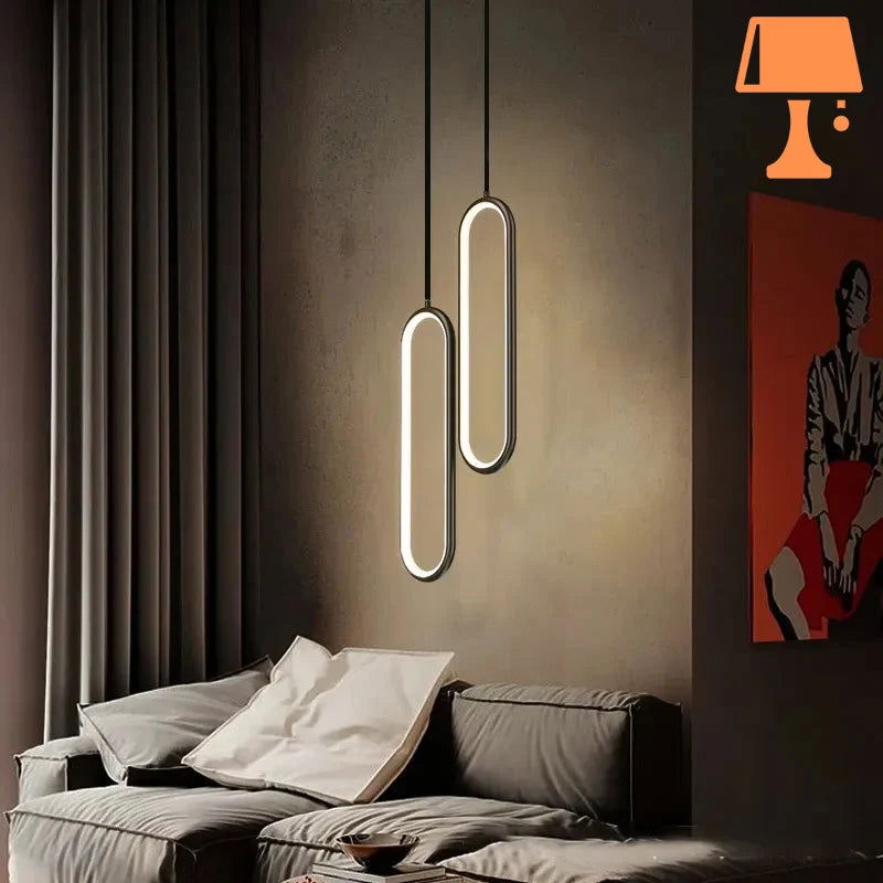 Lisslune | LumiOval - Elegant minimalist pendant light for modern interior