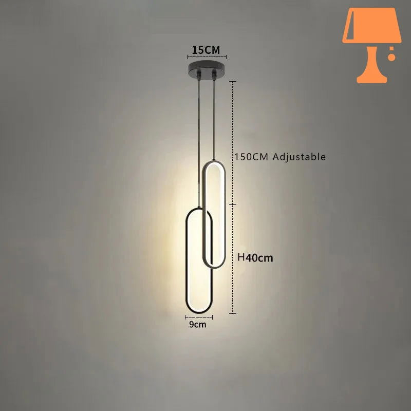 Lisslune | LumiOval - Elegant minimalist pendant light for modern interior