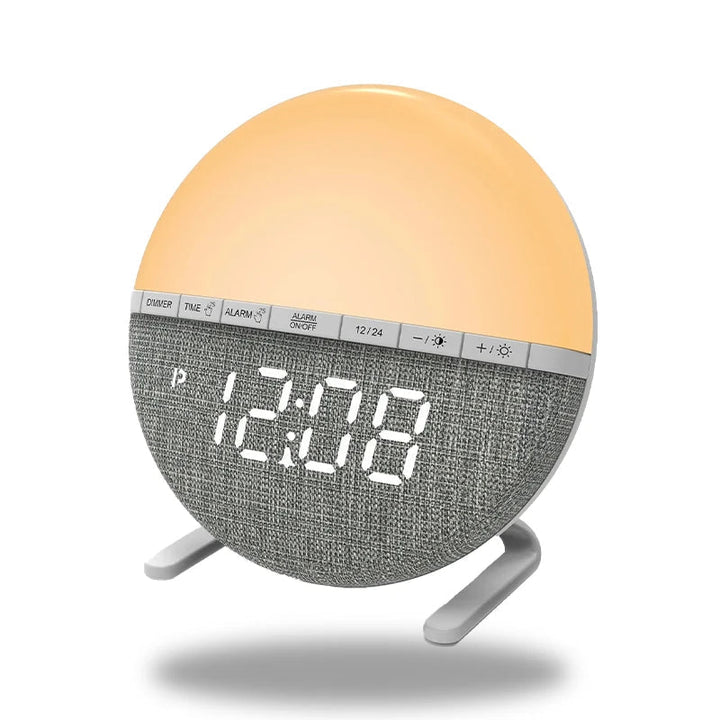 Lisslune | RiseGlow - Sunrise Alarm Clock with Gentle Wake Function and Multicolored Light