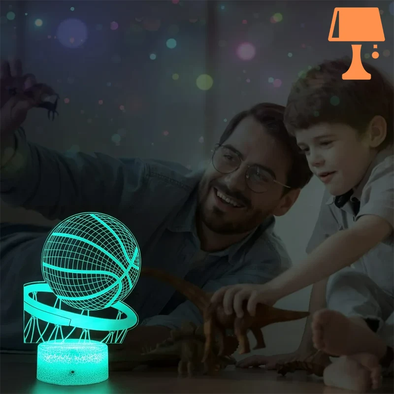 Lisslune | HoopsGlow LED Night Lights – Perfect for basketball fans and game rooms