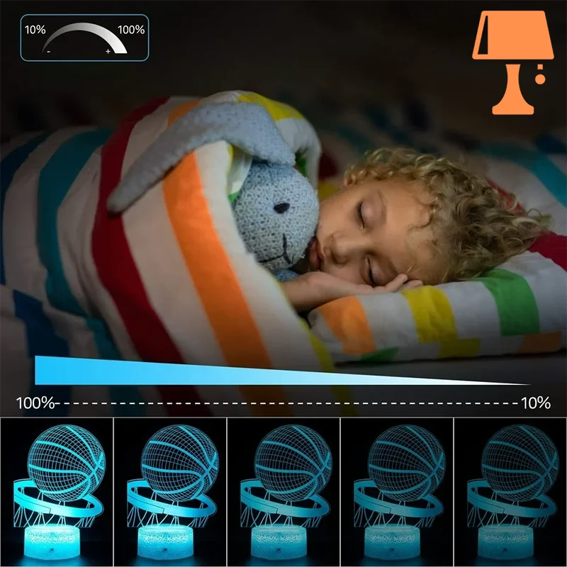Lisslune | HoopsGlow LED Night Lights – Perfect for basketball fans and game rooms