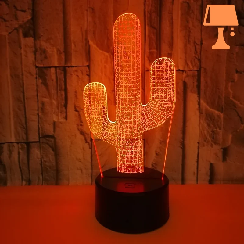 Lisslune | LumiCactus - Elegant color-changing LED cactus lamp