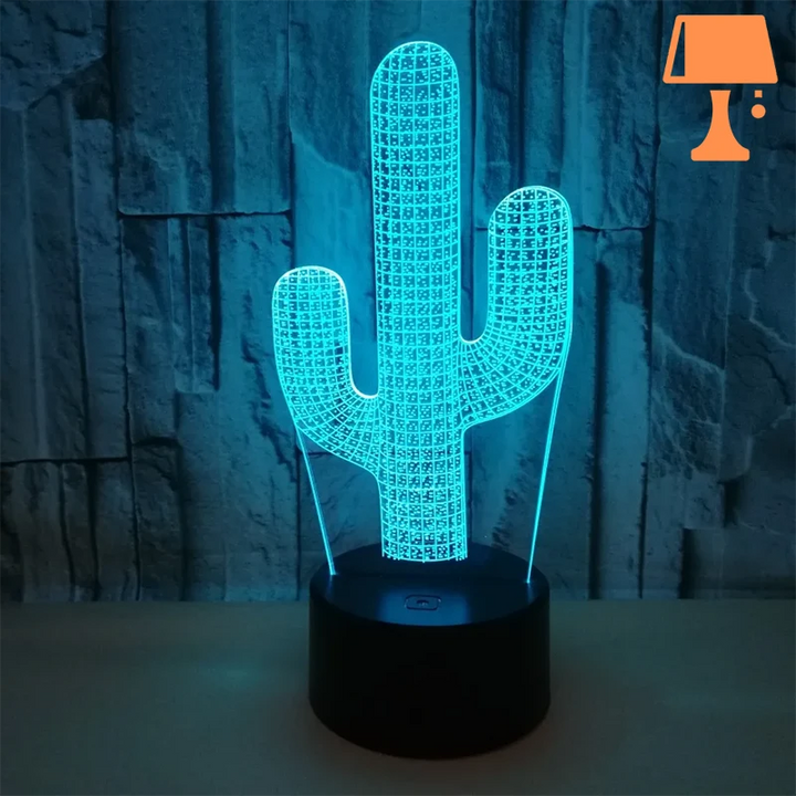 Lisslune | LumiCactus - Elegant color-changing LED cactus lamp
