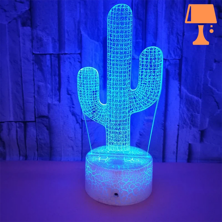 Lisslune | LumiCactus - Elegant color-changing LED cactus lamp