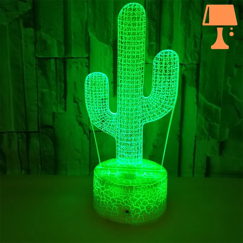 Lisslune | LumiCactus - Elegant color-changing LED cactus lamp
