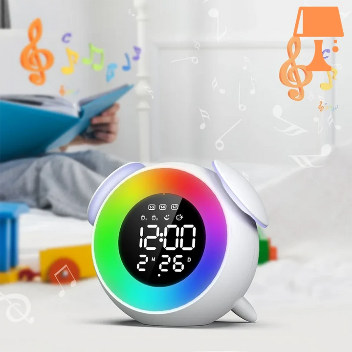 Lisslune | LumiTune - Color Changing LED Alarm Clock with Bluetooth Speaker