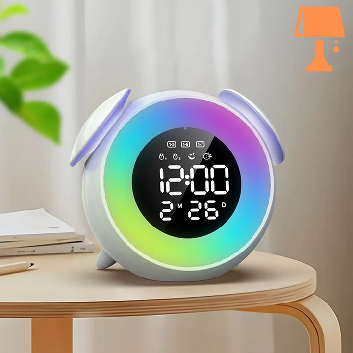 Lisslune | LumiTune - Color Changing LED Alarm Clock with Bluetooth Speaker