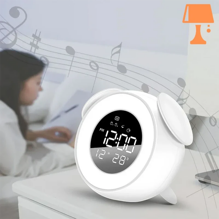 Lisslune | LumiTune - Color Changing LED Alarm Clock with Bluetooth Speaker