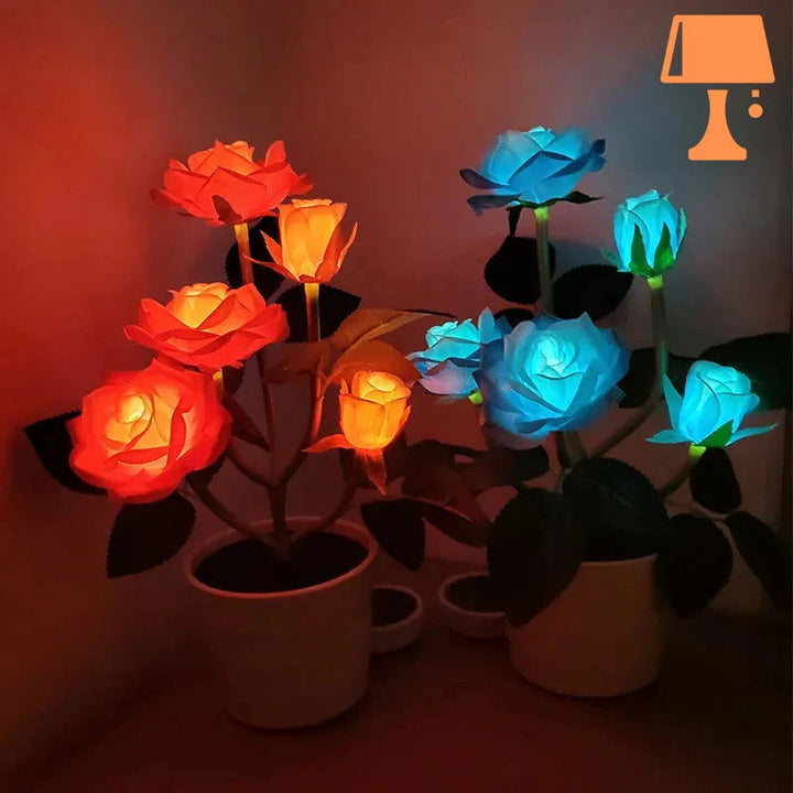 Lisslune | LumiRose – Solar-powered rose plant pot lamp with gentle LED lighting