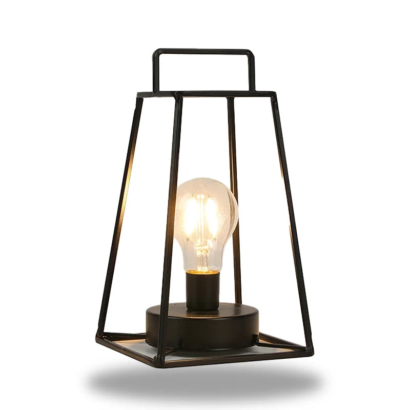 Lisslune | LumiFrame Geometric Lamp – Modern Design with Floating LED Bulb