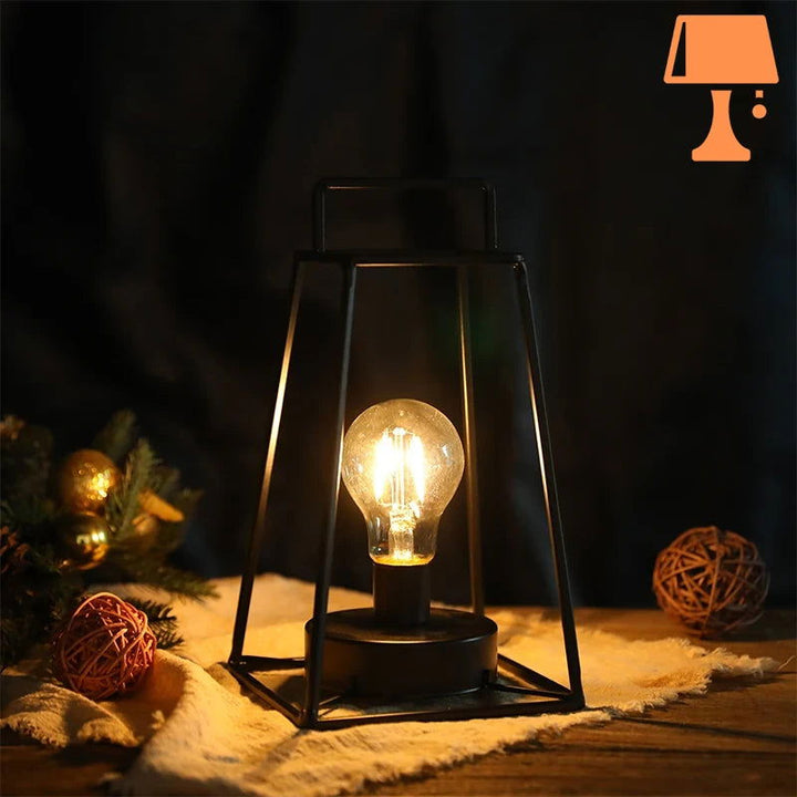 Lisslune | LumiFrame Geometric Lamp – Modern Design with Floating LED Bulb