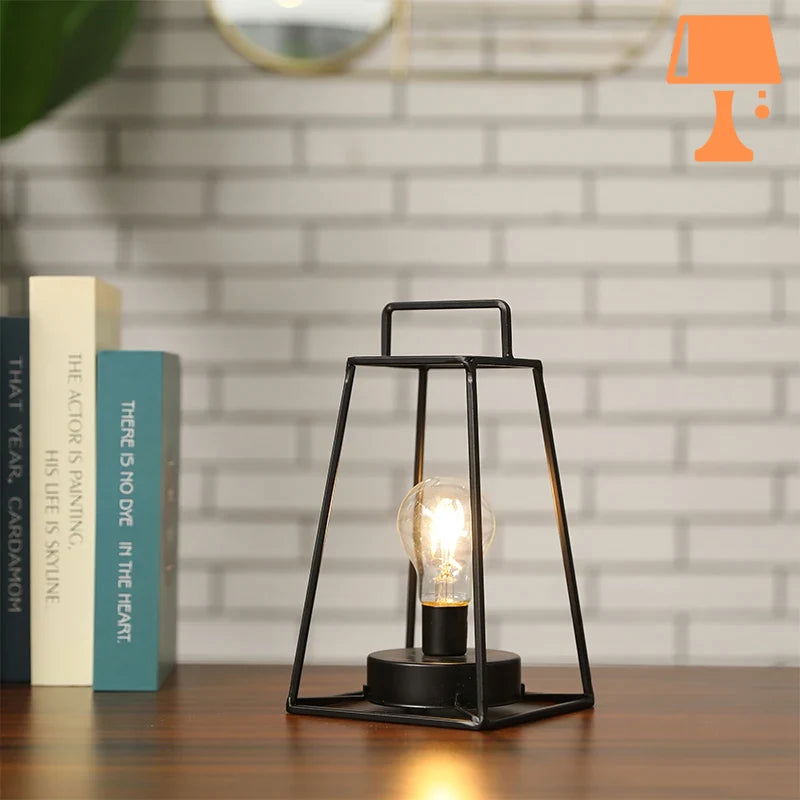 Lisslune | LumiFrame Geometric Lamp – Modern Design with Floating LED Bulb